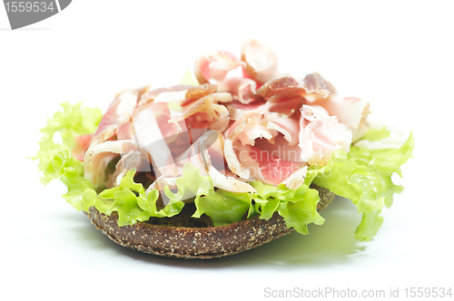 Image of Sandwich with bacon and ham
