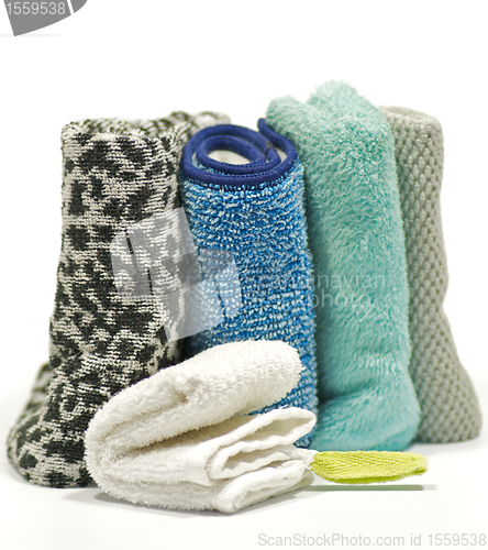 Image of Colorful terry cloth towels