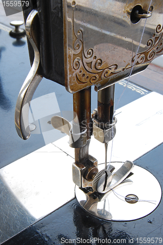 Image of Old sewing machine details