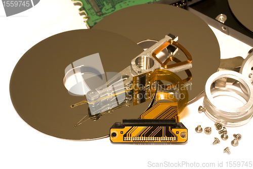 Image of parts of hard disk drive