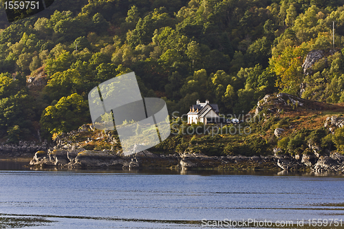 Image of single house at scottish coast