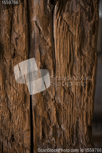 Image of Dark rough wood