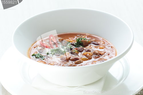 Image of Soup in white dish