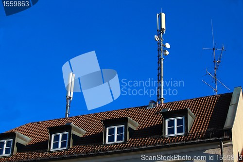 Image of Mobile antenna on roof