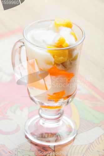 Image of sweet cream on cup