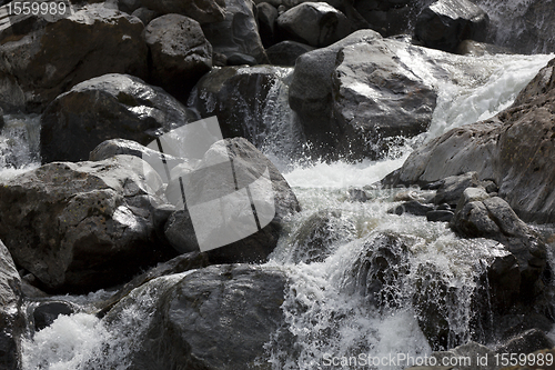 Image of Rocks in stream of water