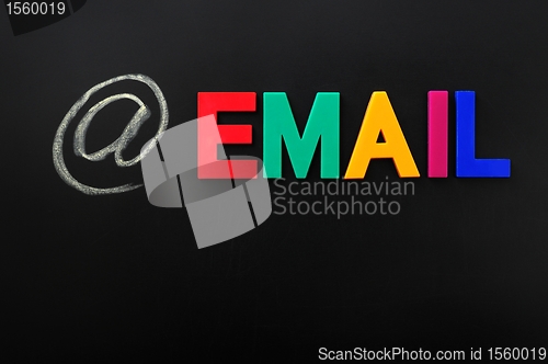 Image of Email sign and word