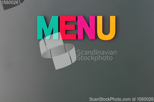 Image of Menu on a blackboard