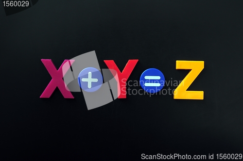 Image of Math formula of x plus y