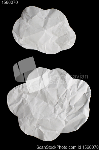 Image of A piece of crumpled paper.Shaped clouds