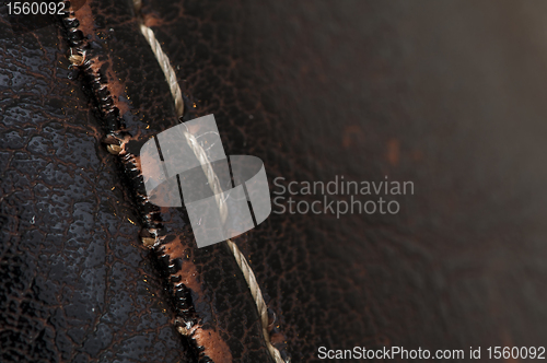 Image of Brown artificial leather 