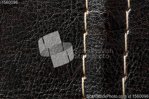 Image of Brown artificial leather 