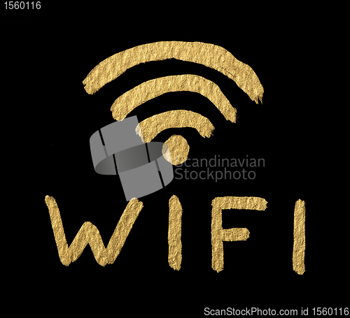 Image of Word WIFI and symbol 