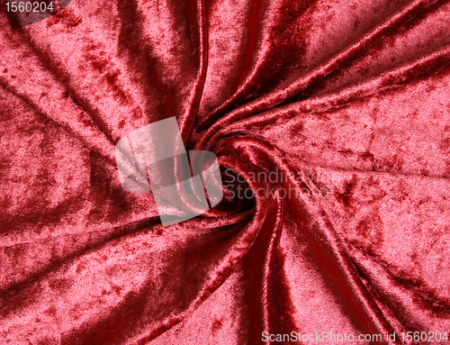 Image of Terracotta velvet fabric as background