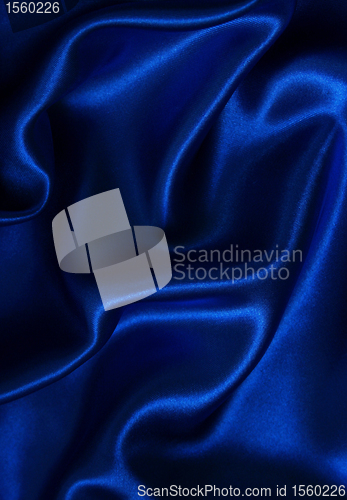 Image of Smooth elegant blue silk 