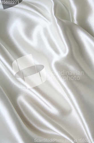 Image of Smooth elegant white silk as background 