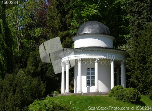 Image of Ancient pavilion in a magnificent park scenery