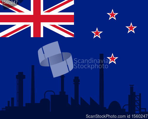 Image of Industry and flag of New Zealand