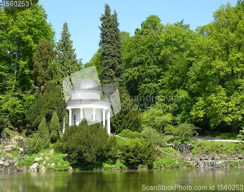 Image of Ancient pavilion in a magnificent park scenery