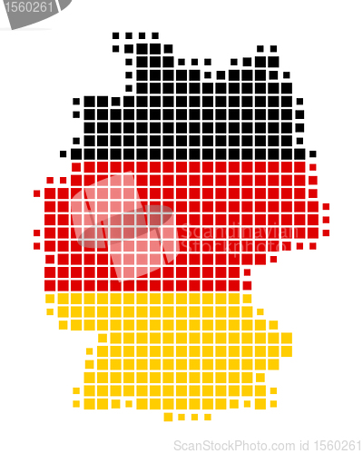 Image of Map and flag of Germany
