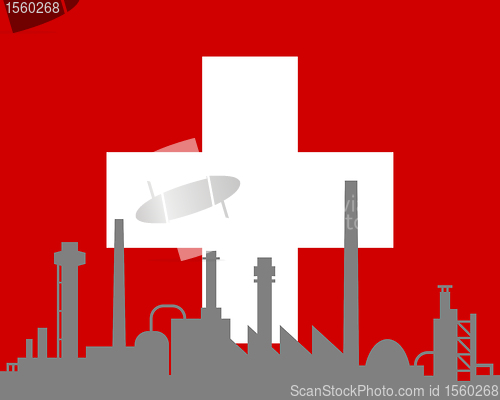 Image of Industry and flag of Switzerland