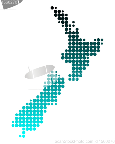 Image of Map of New Zealand