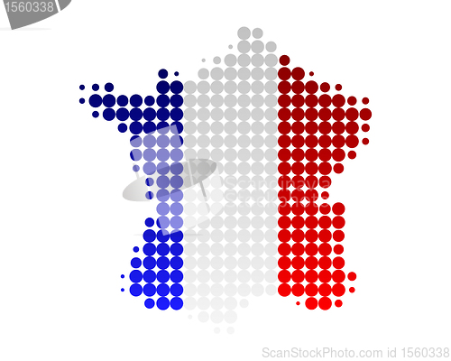 Image of Map and flag of France