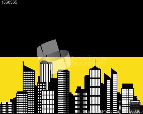 Image of City and flag of Baden-Wuerttemberg