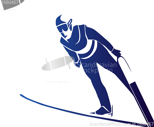 Image of Jumping skier