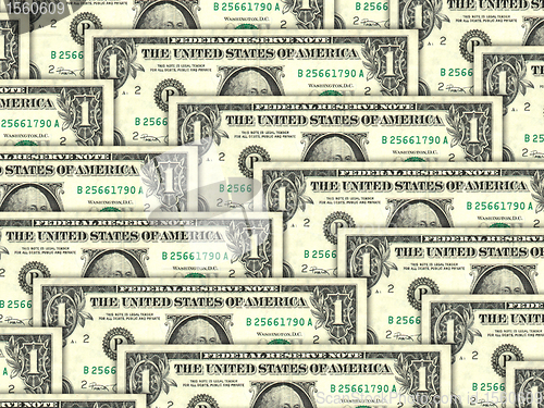 Image of Background of money pile 1 USA dollars