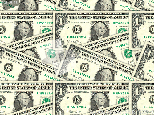 Image of Background of money pile 1 USA dollars