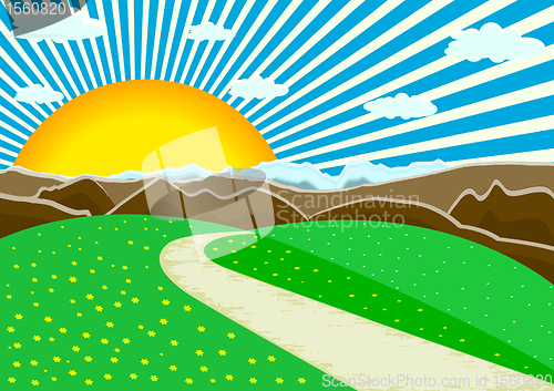 Image of vector landscape mountains