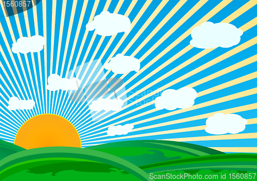 Image of vector sunny day