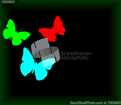 Image of vector background with butterfly