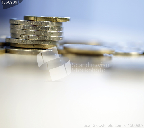 Image of Towers of euro coins