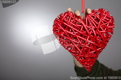 Image of Hand made red heart