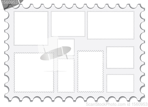 Image of set of blank post stamps