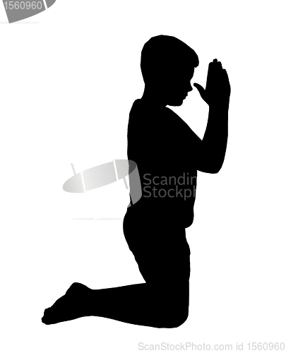 Image of Kneeling Boy Praying