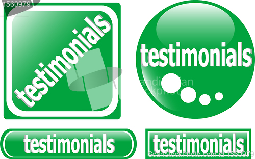 Image of Web Testimonial Icon set