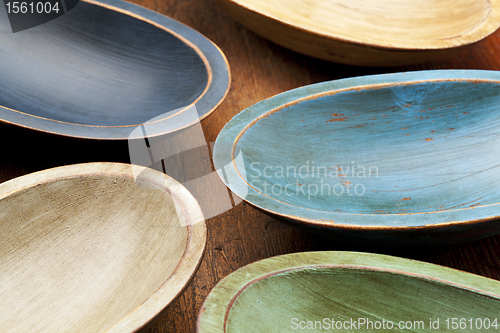 Image of wooden rustic bowls