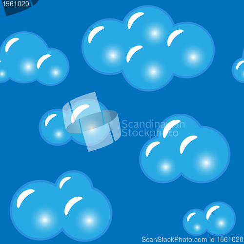 Image of Abstract glass clouds background