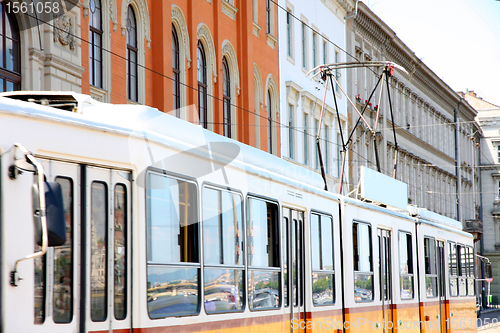 Image of Tramway on the street of Budapest, Hungary 