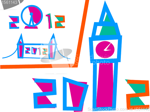 Image of London 2012 Games. Set of 3 Illustrations