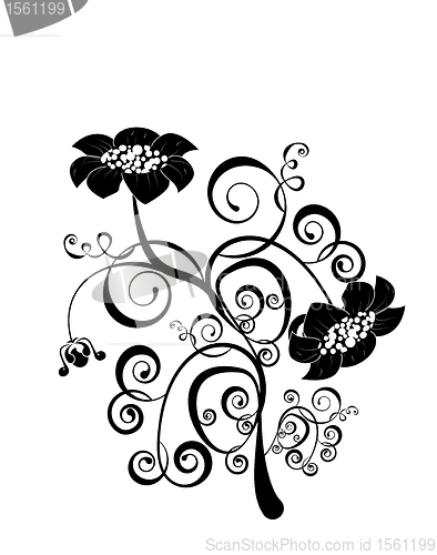Image of flower pattern on white background