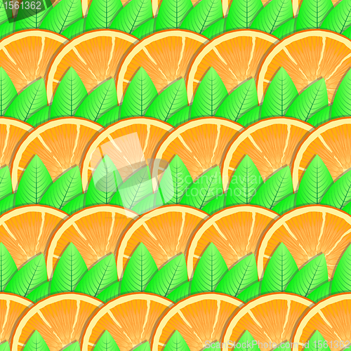 Image of Background with citrus-fruit of orange slices