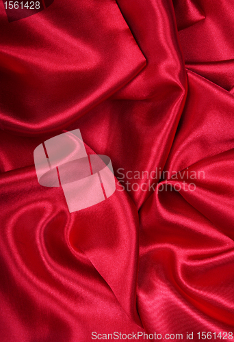 Image of Smooth elegant red silk as background 