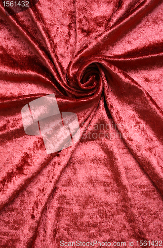 Image of Terracotta velvet fabric as background