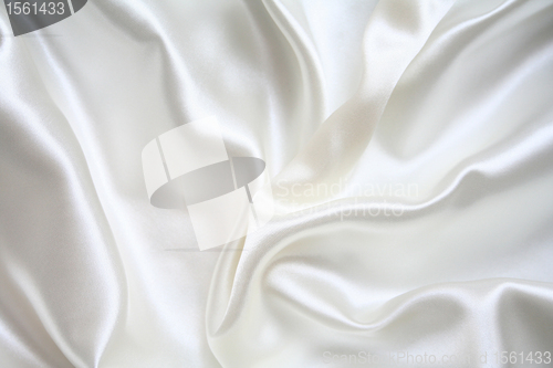 Image of Smooth elegant white silk as background 