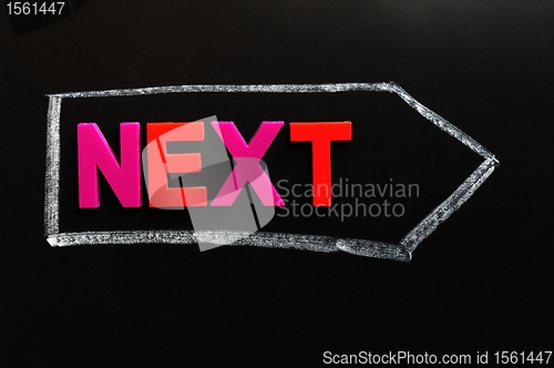 Image of Next - word made of colorful letters