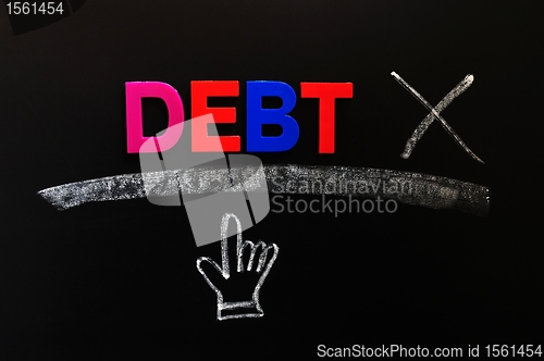 Image of Debt crossed out